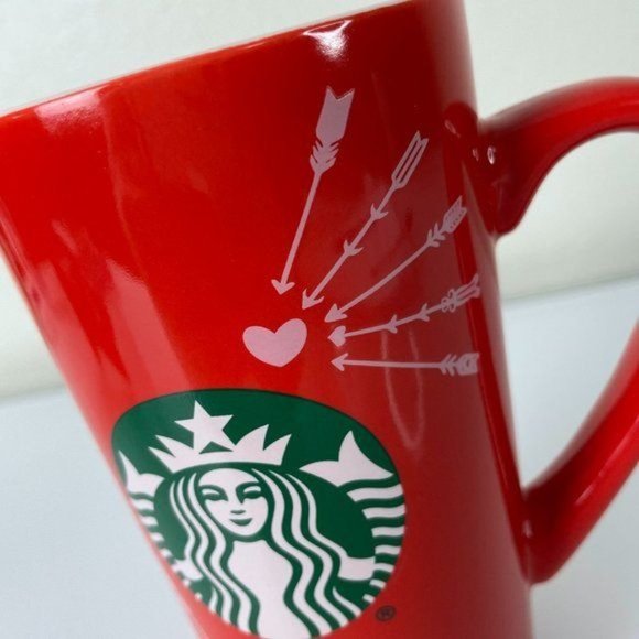 2020 Starbucks Love Hearts Arrows 16oz Ceramic Tall Coffee Mug - Picture 2 of 8